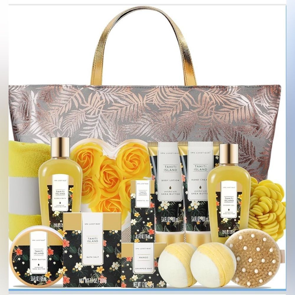 15 piece spa Bath & Body Gift Set. Tahiti Island scent. Brand new!